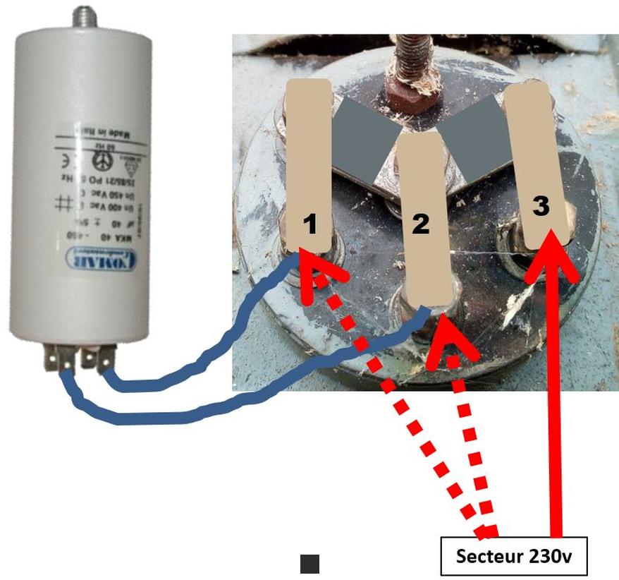 comment passer un moteur triphasé en monophasé