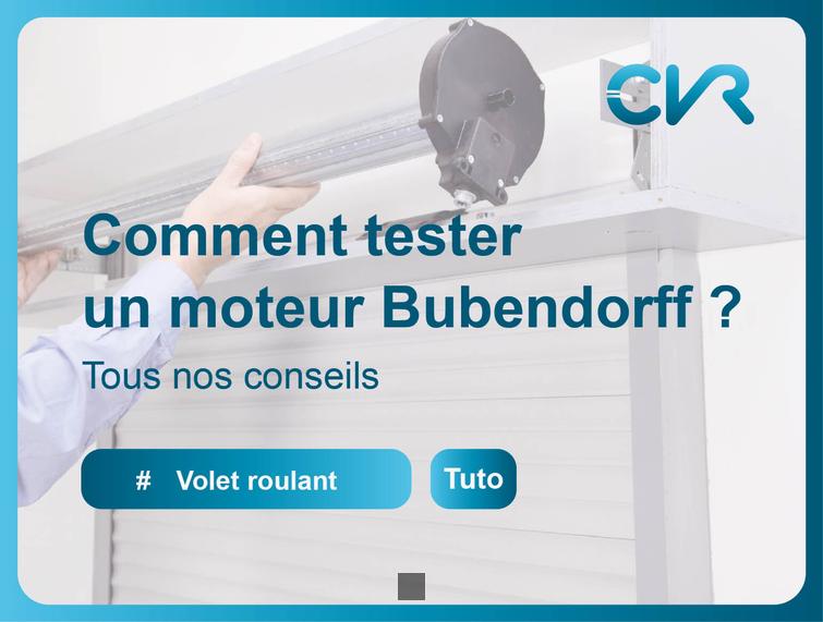 comment tester un moteur de volet roulant