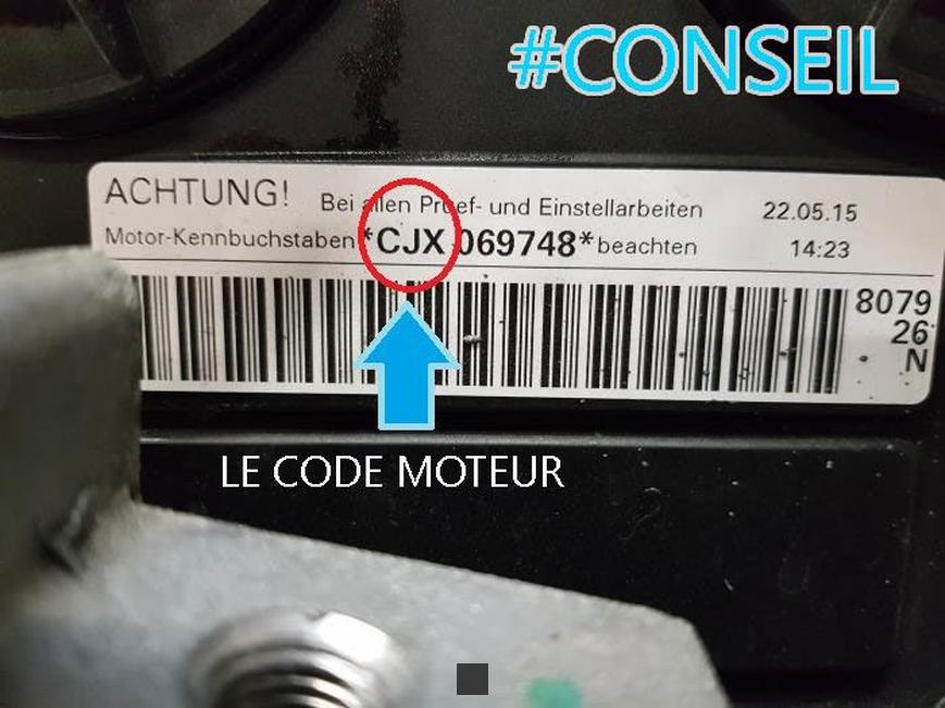 où trouver le code moteur